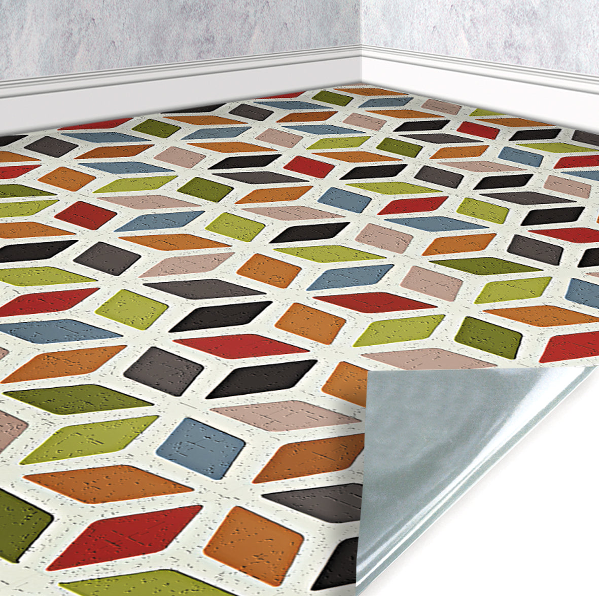 101. Vintage Geometric Pattern Lino