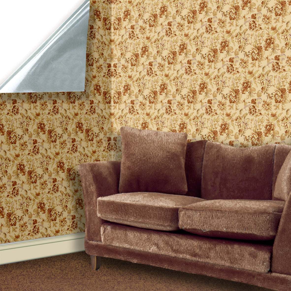 144. Vintage Autumn Floral Wallpaper