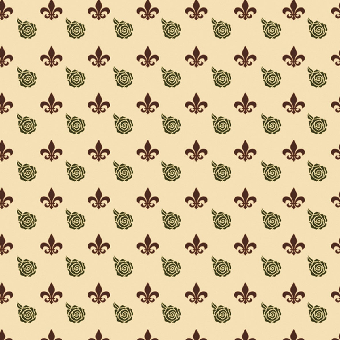 2. Fleur on Cream Wallpaper