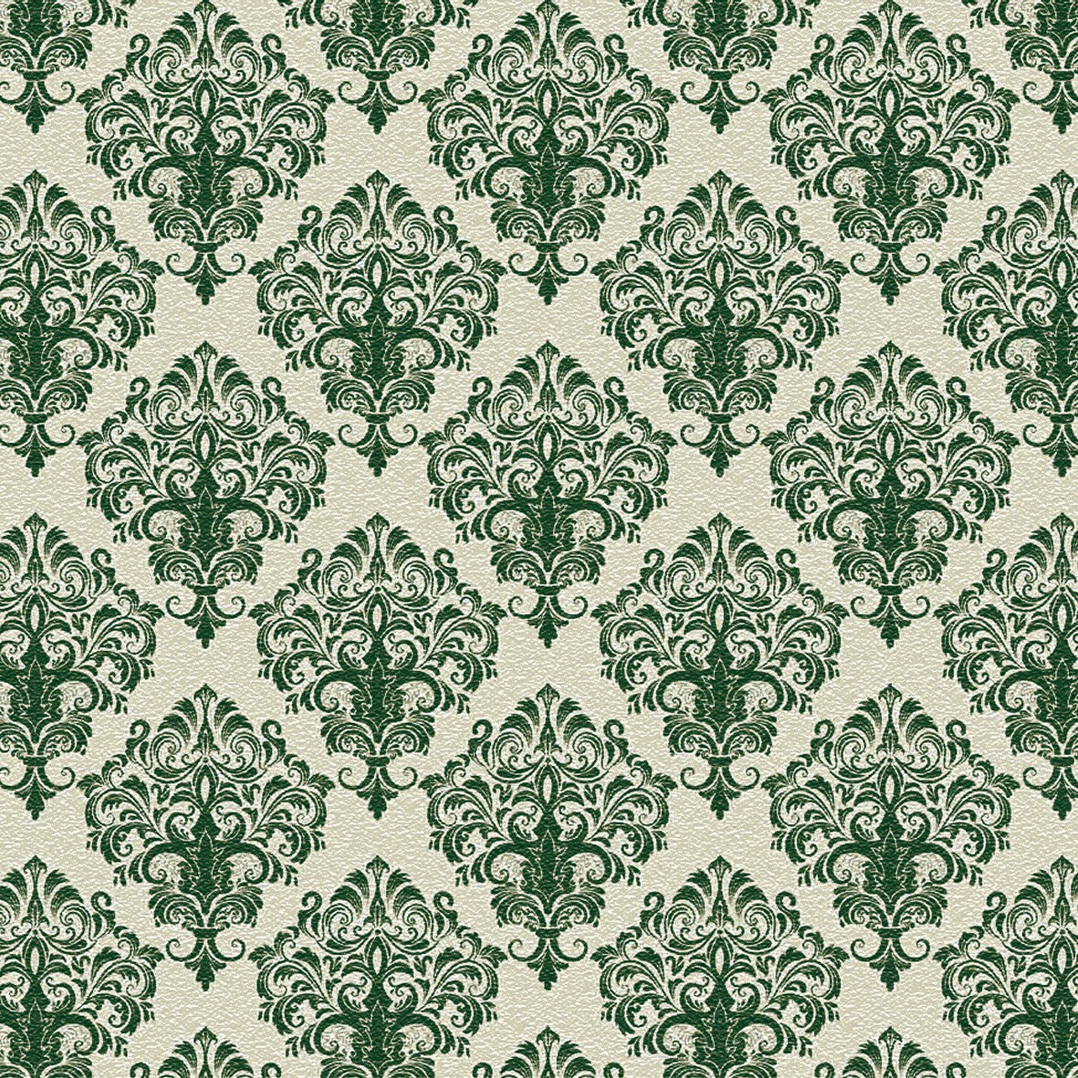 124. Victorian Green Rococo Wallpaper