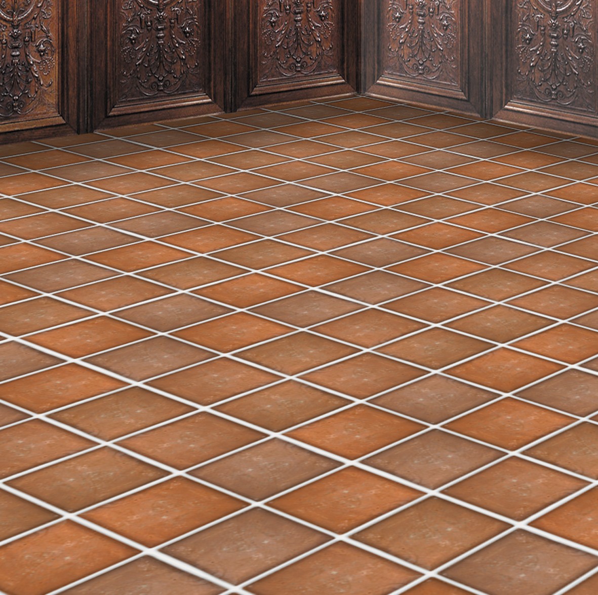 47. Terracotta Small Floor Tiles