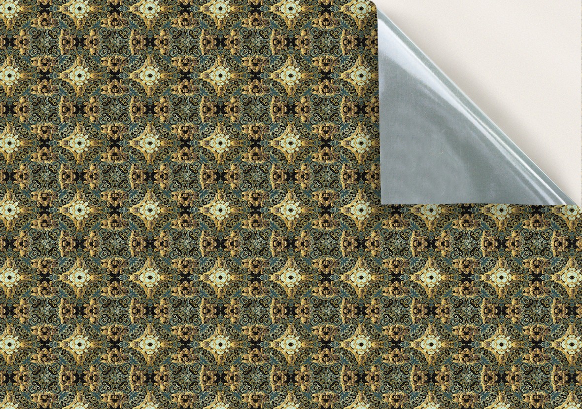 162. Antique Carpet Gold Black