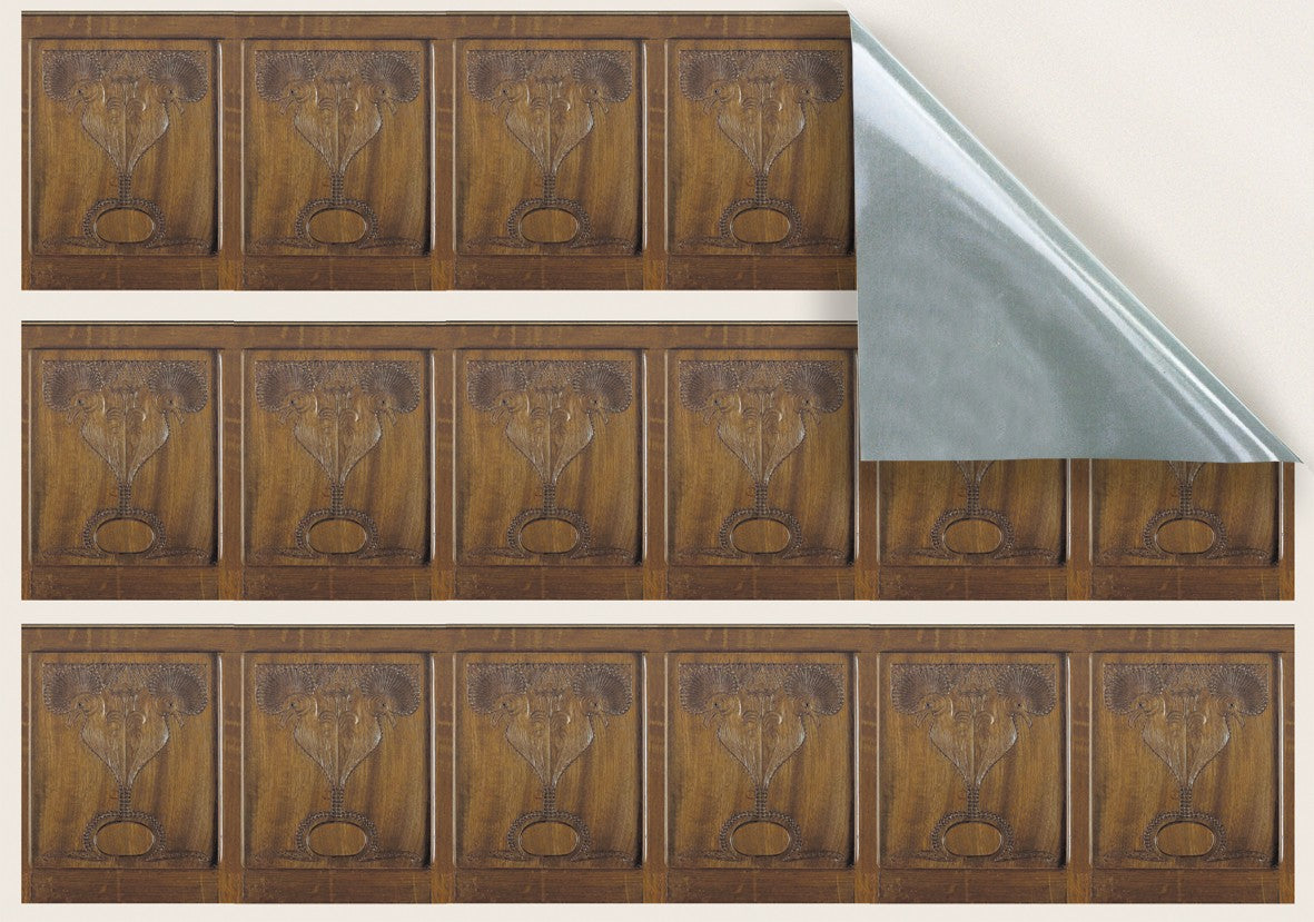 155. Wainscot Dark Wood Carved