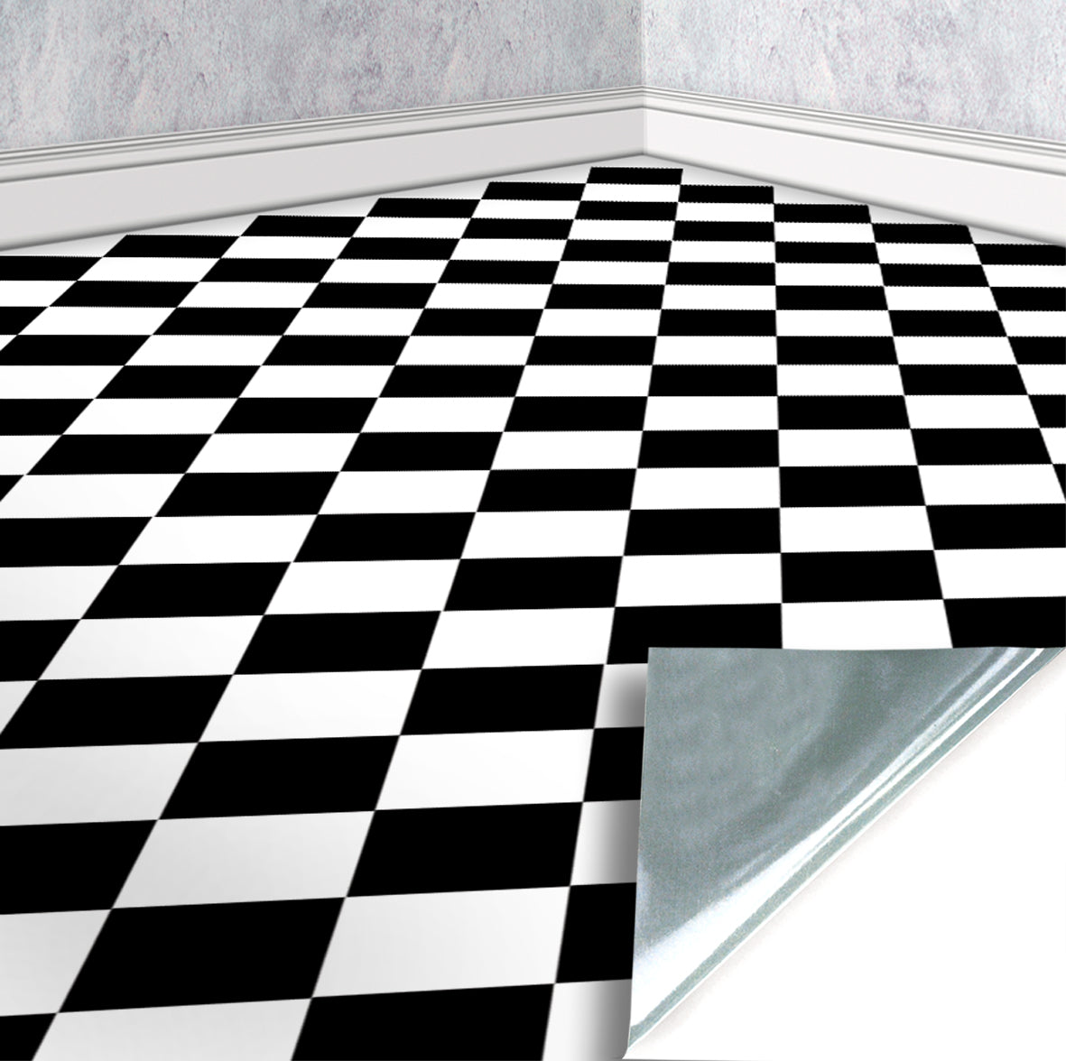 43. Black & White Diamond Floor Tiles