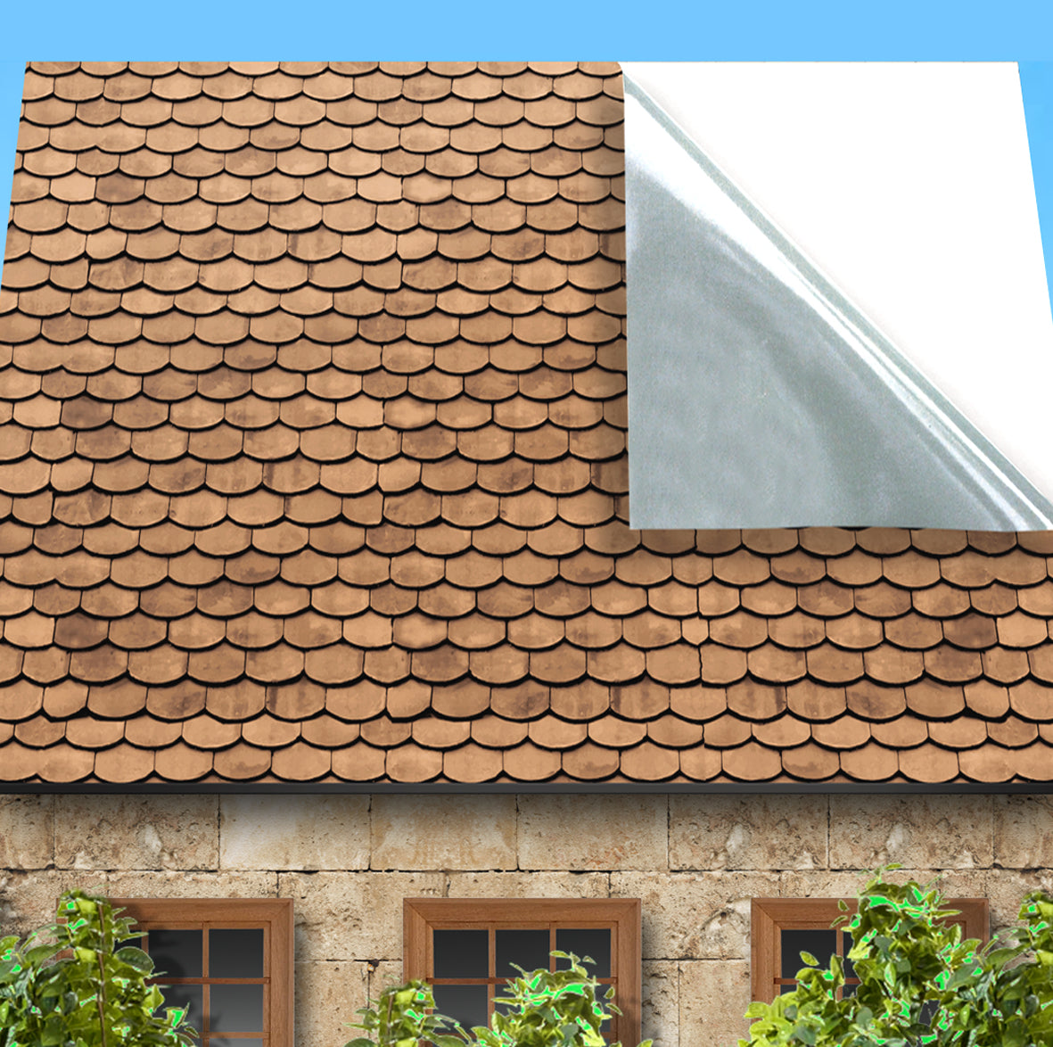 92. Scallop Brown Roof Tiles