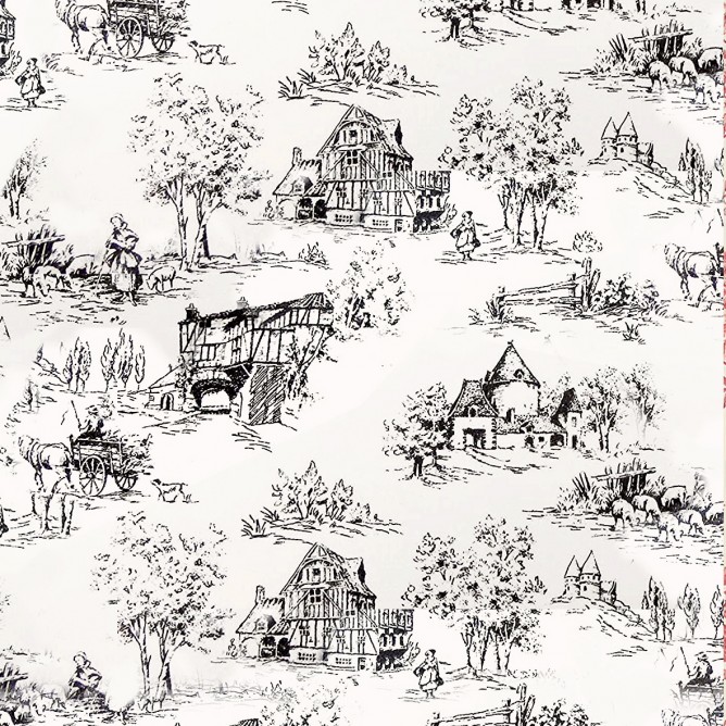 118. Black & White Toile De Jouy Wallpaper 118. Black & White Toile De Jouy Wallpaper