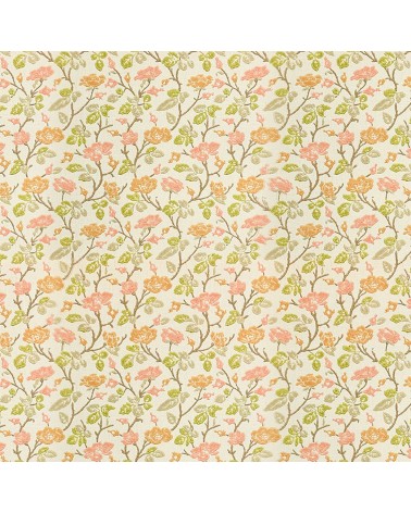 147. Vintage Floral Pink & Peach Wallpaper