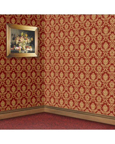 148. Damask Deep Red & Gold Wallpaper