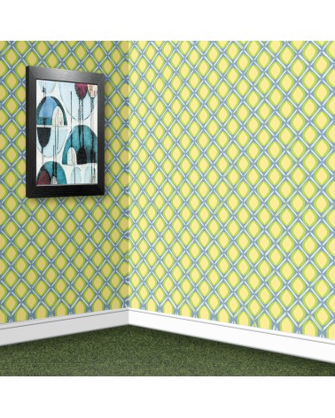 94. Vintage Yellow & Green Wallpaper