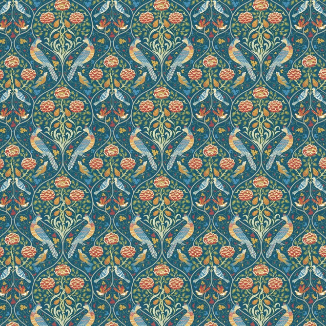 Morris Wallpaper - Adhesive Dolls House Decor - Stick & Go Morris Wallpaper - Adhesive Dolls House Decor - Stick & Go