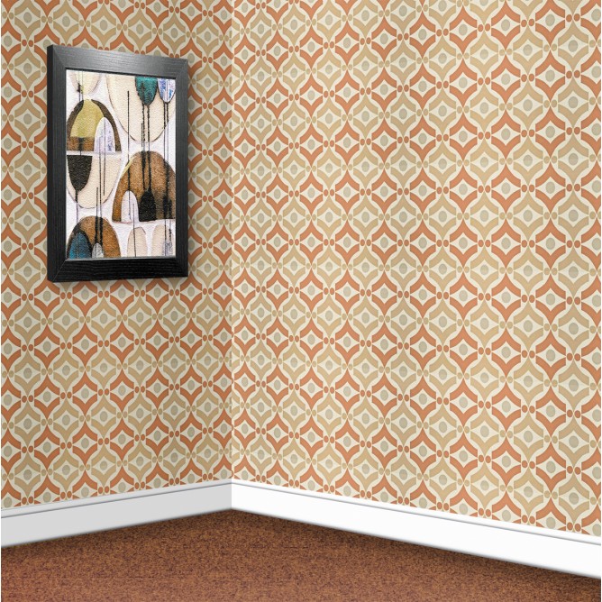 Retro Wallpaper - Adhesive Dolls House Decor - Stick & Go Retro Wallpaper - Adhesive Dolls House Decor - Stick & Go
