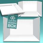 1:12 scale white miniature room box for professional dolls house dioramas, shadow box displays, and 1/12 scale room scenes.