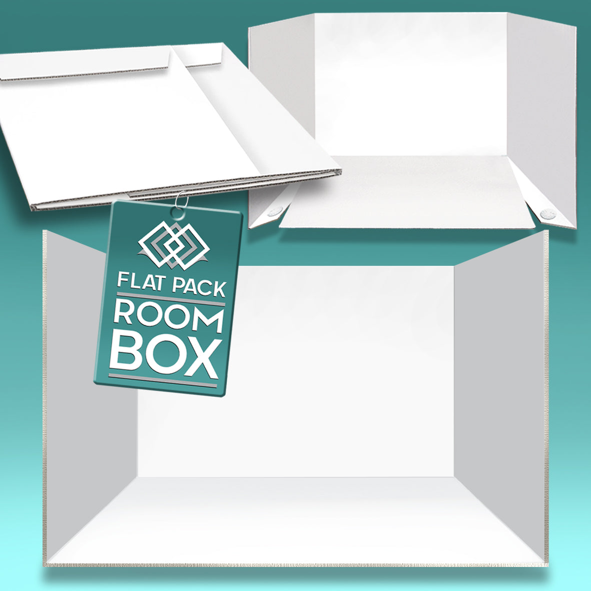 1:12 scale white miniature room box for professional dolls house dioramas, shadow box displays, and 1/12 scale room scenes.