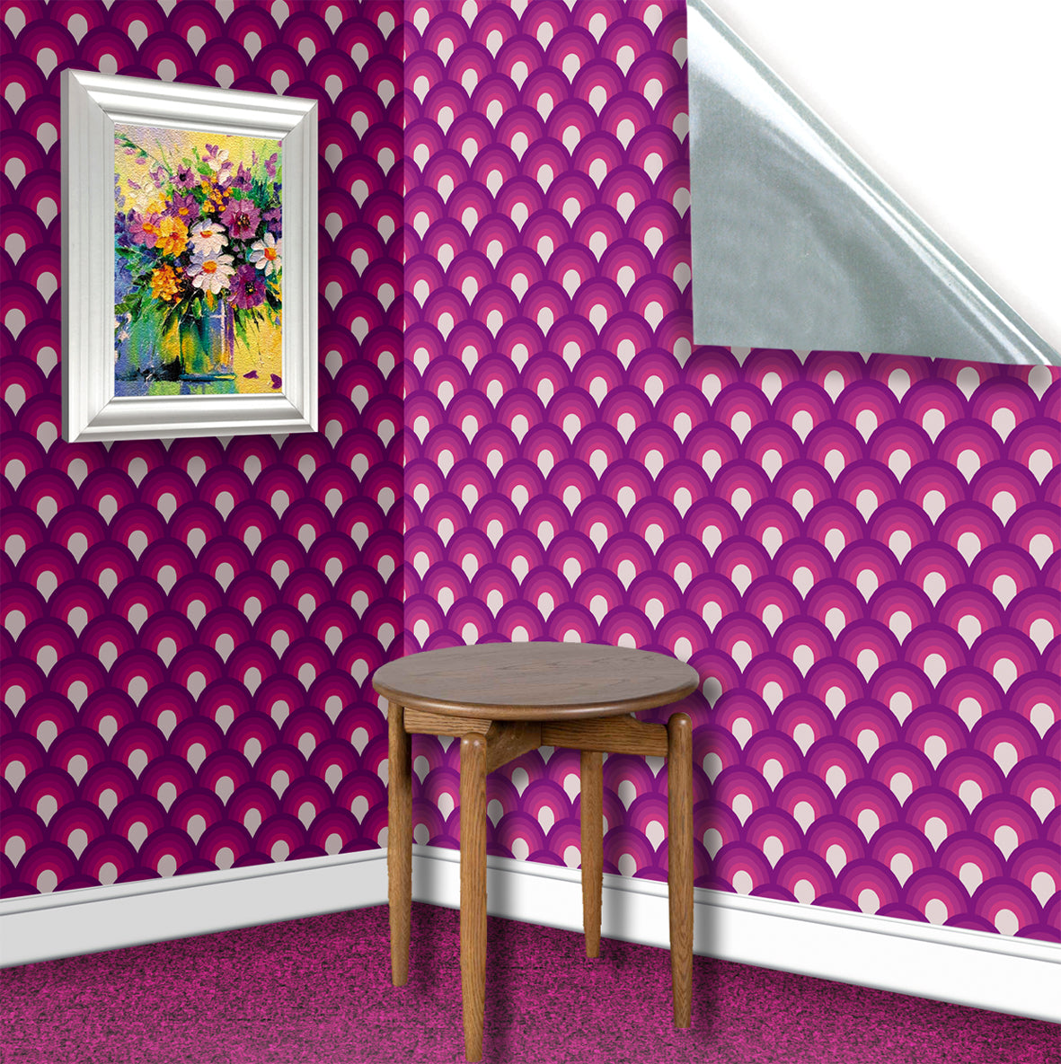 104. Vintage Purple Wallpaper