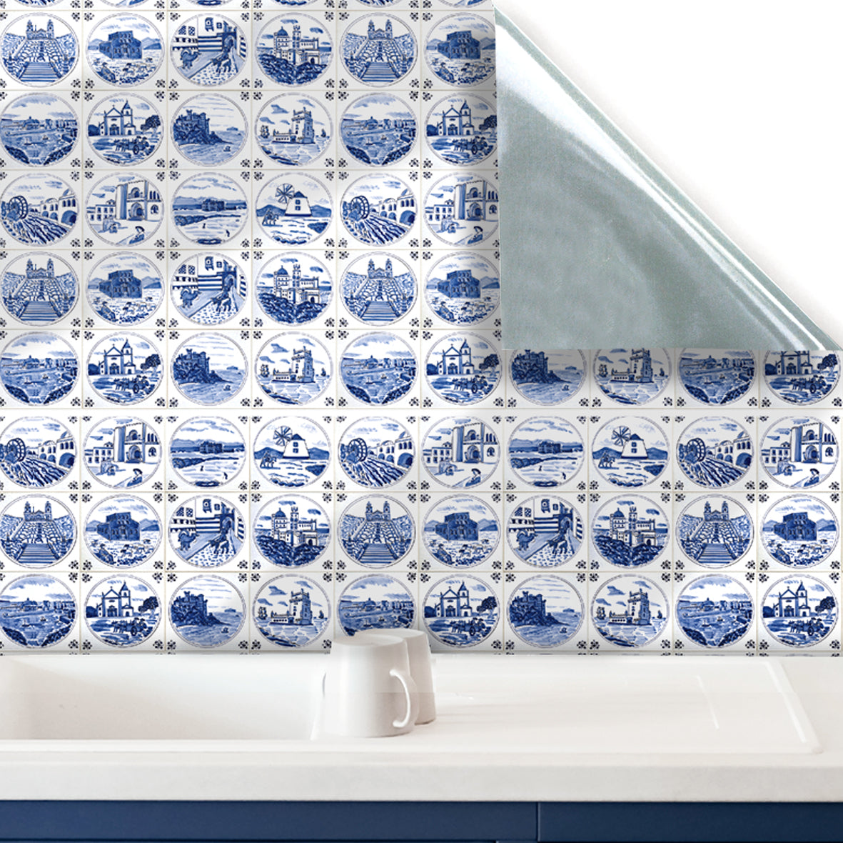 112. Blue & White Delft Wall Tiles