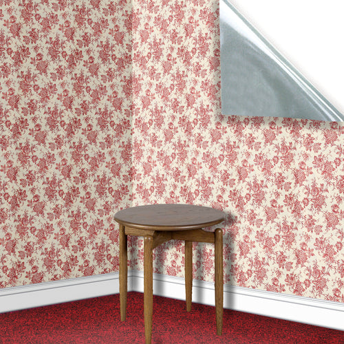 117. Red Toile De Jouy Wallpaper