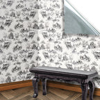 118. Black & White Toile De Jouy Wallpaper