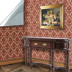 122. Victorian Velvet Red Wallpaper