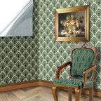124. Victorian Green Rococo Wallpaper