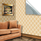 126. Victorian Beige Rococo Wallpaper