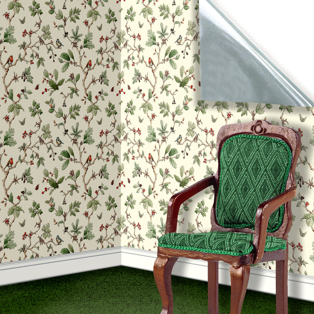 138. Vintage Robins & Blue Tits Wallpaper