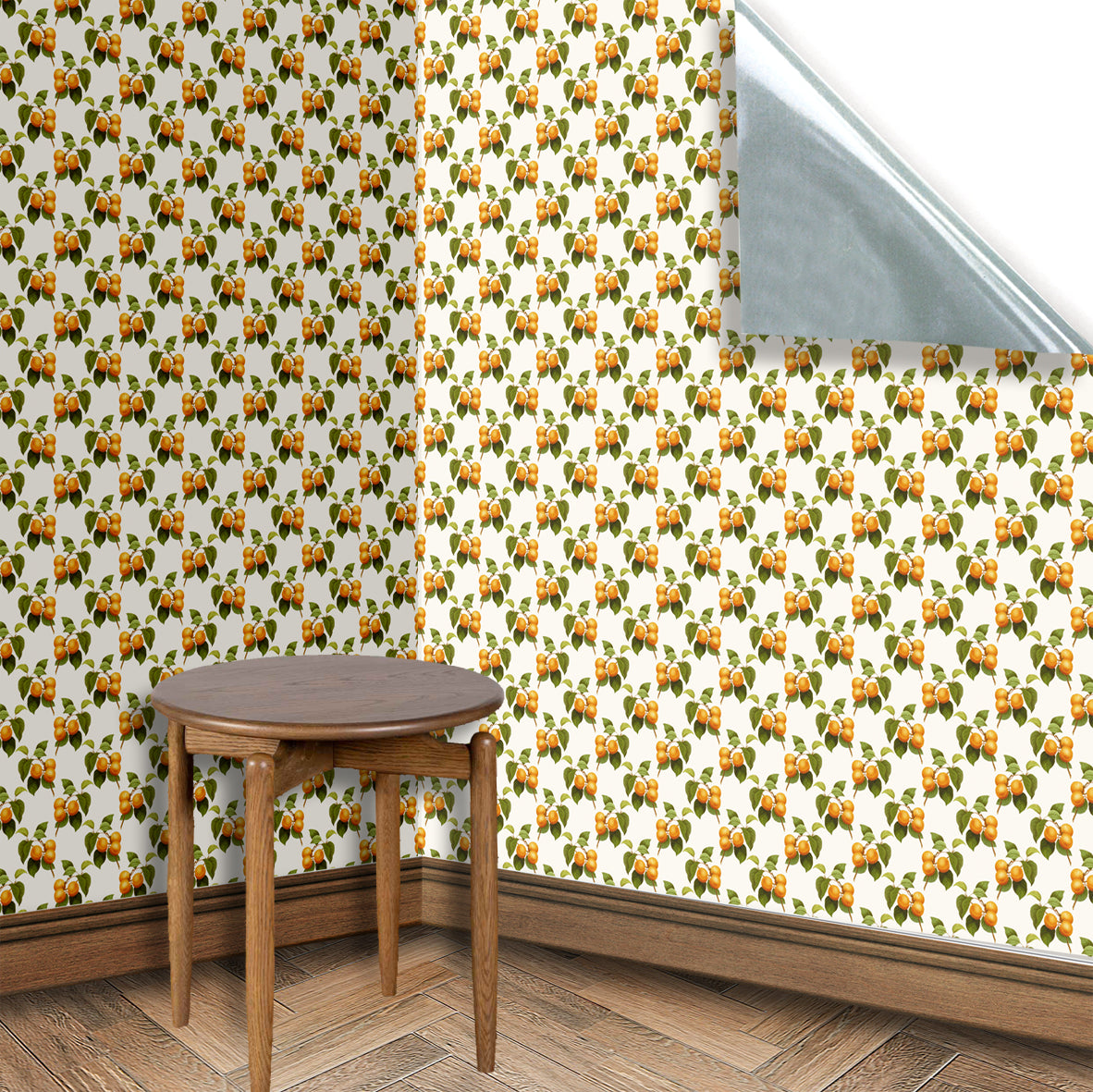 142. Vintage Apricot Fruit Wallpaper