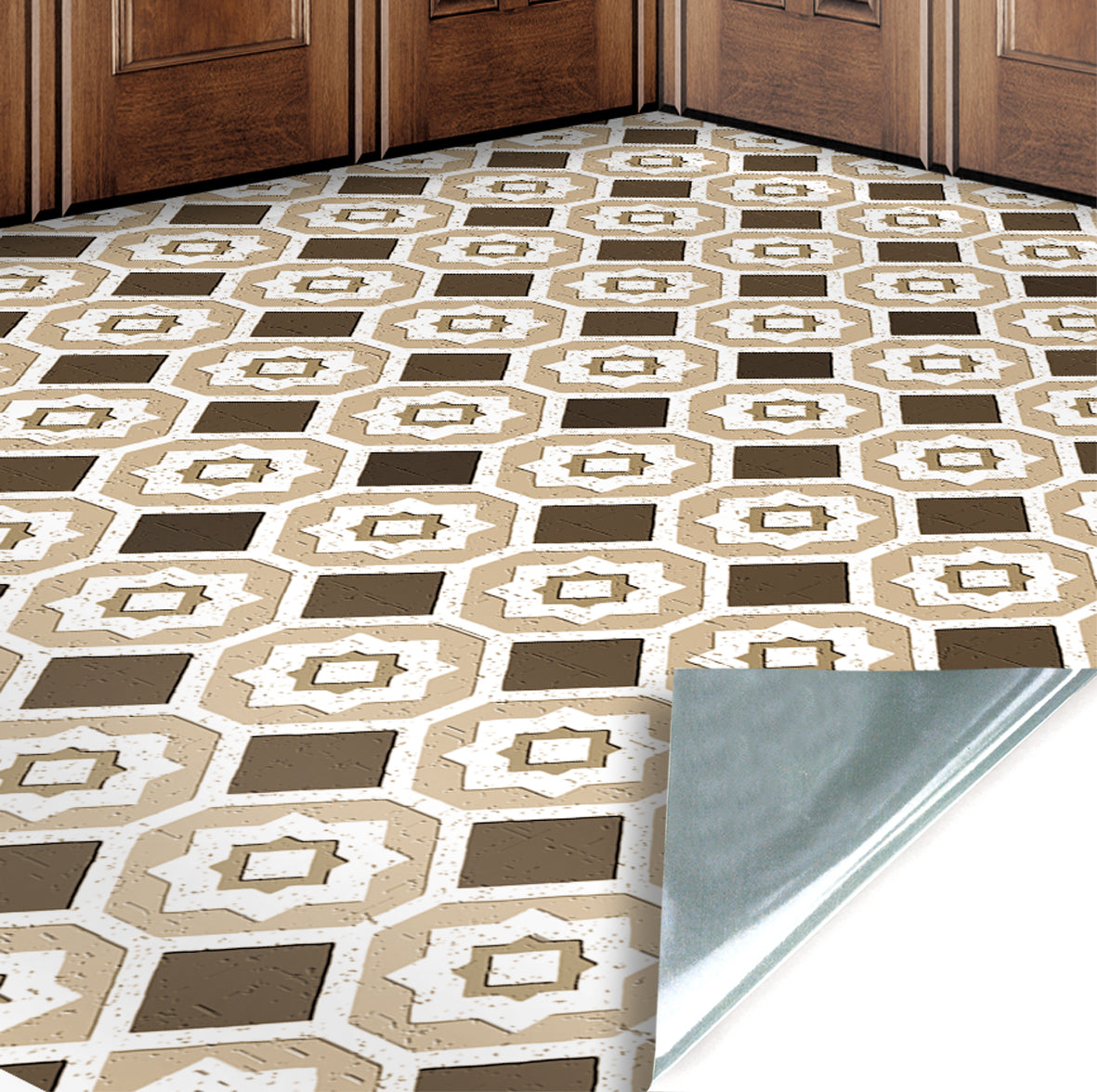168. Vintage Floor Tiles Beige Brown