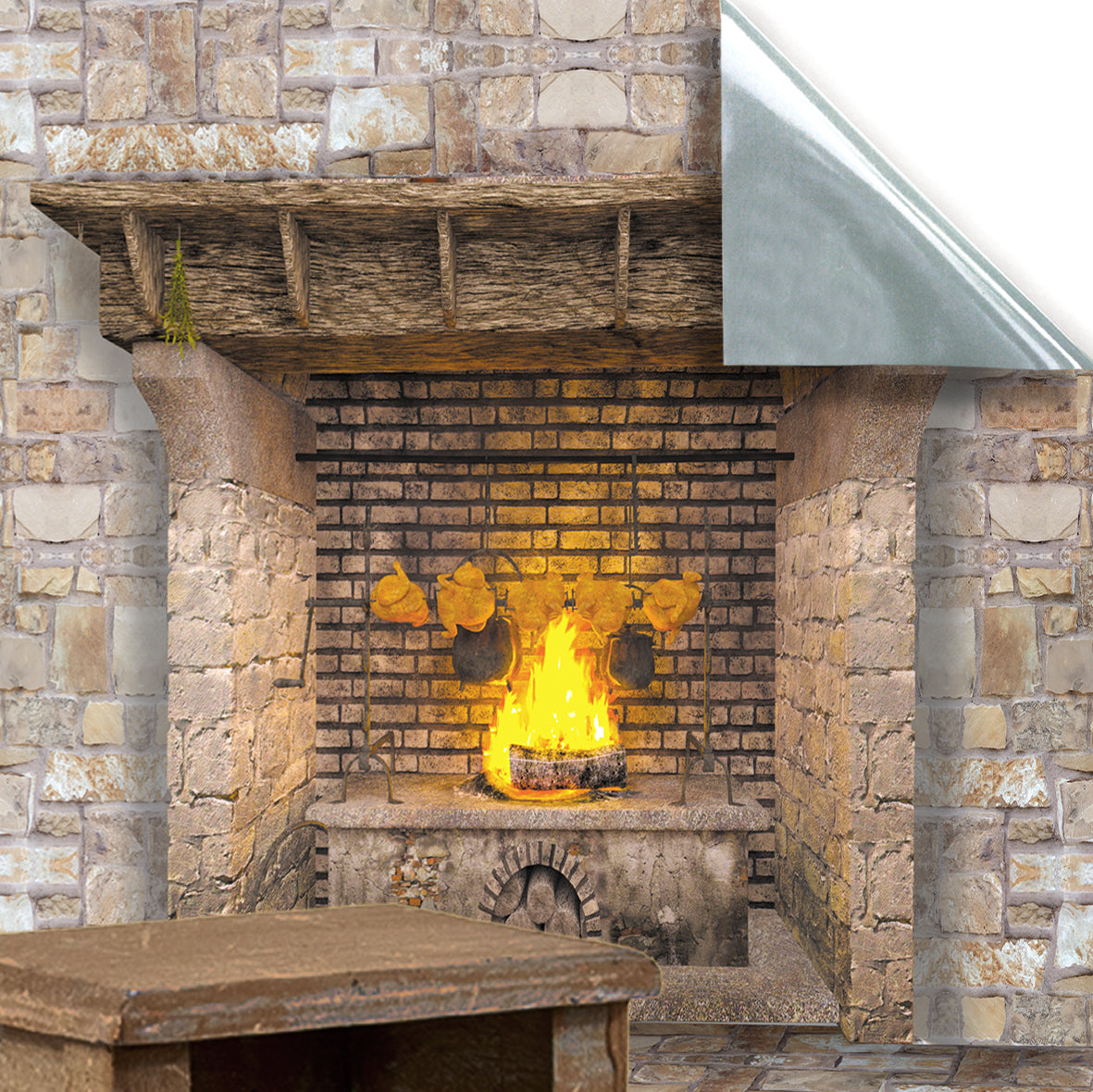 176. Feature Wall / Natural Stone Fireplace