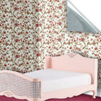20. Red Floral on White Wallpaper