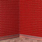 3. Fleur on Dark Red Wallpaper