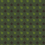 4. Fleur on Dark Green Wallpaper