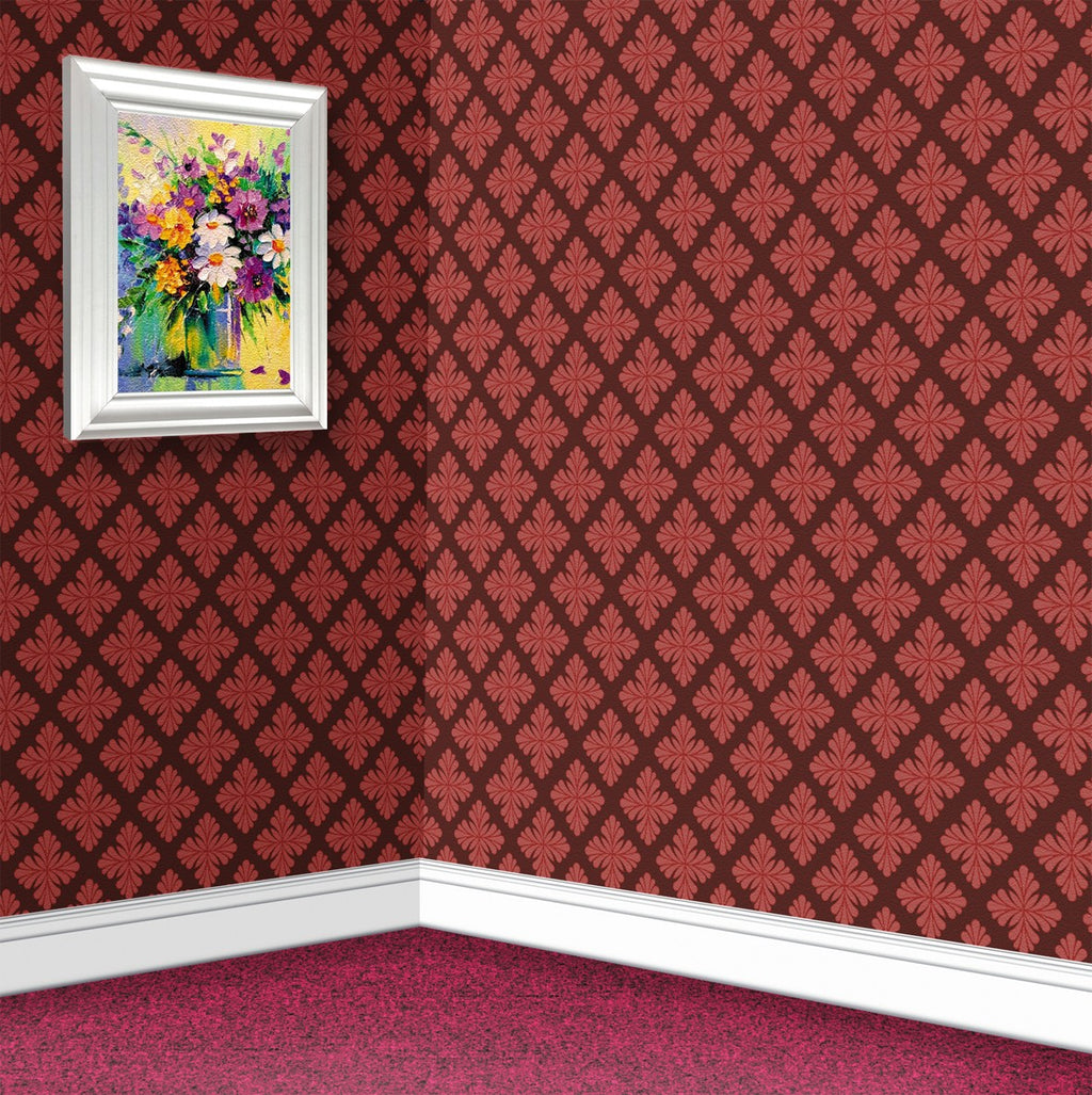13. Dark Red Lattice Wallpaper