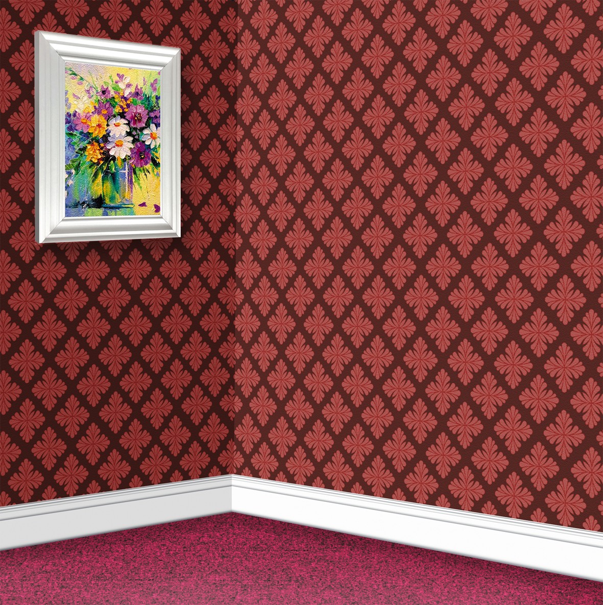 13. Dark Red Lattice Wallpaper
