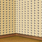 17. Regency Beige Floral Stripe Wallpaper