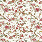 20. Red Floral on White Wallpaper