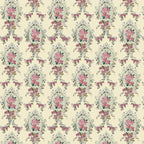 23. Regency Pink Floral on Cream Wallpaper
