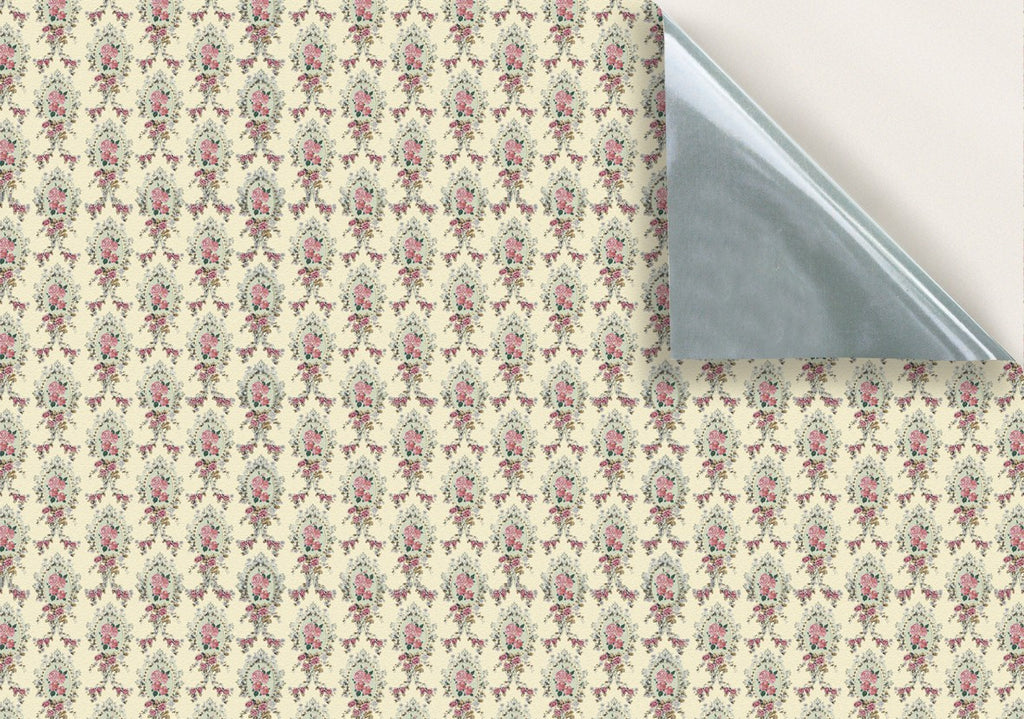 23. Regency Pink Floral on Cream Wallpaper