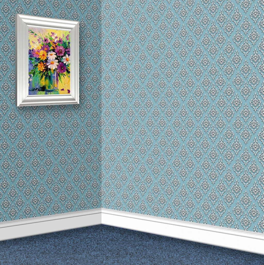 24. Wedgwood on Blue Wallpaper