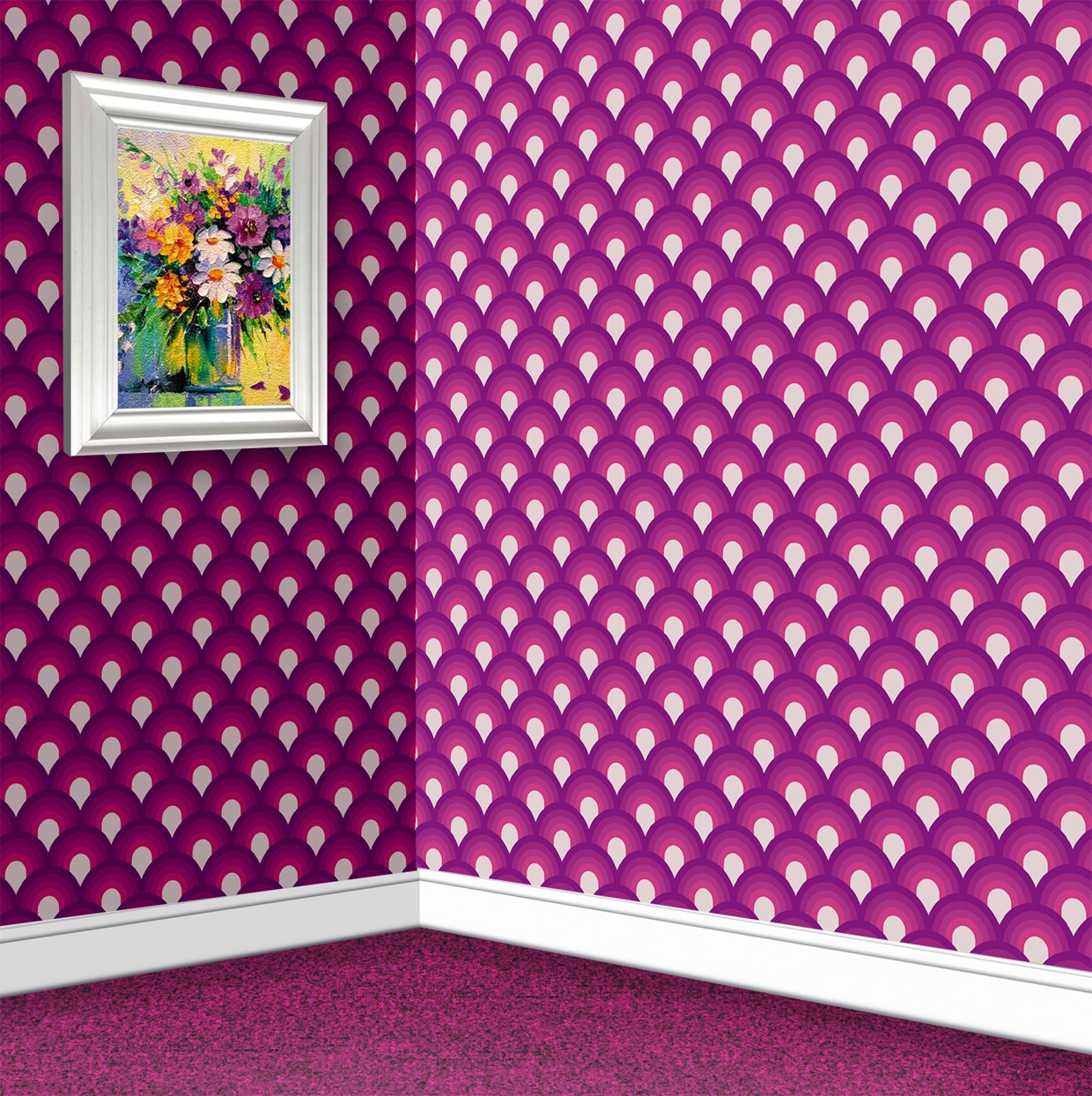 104. Vintage Purple Wallpaper