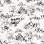 118. Black & White Toile De Jouy Wallpaper