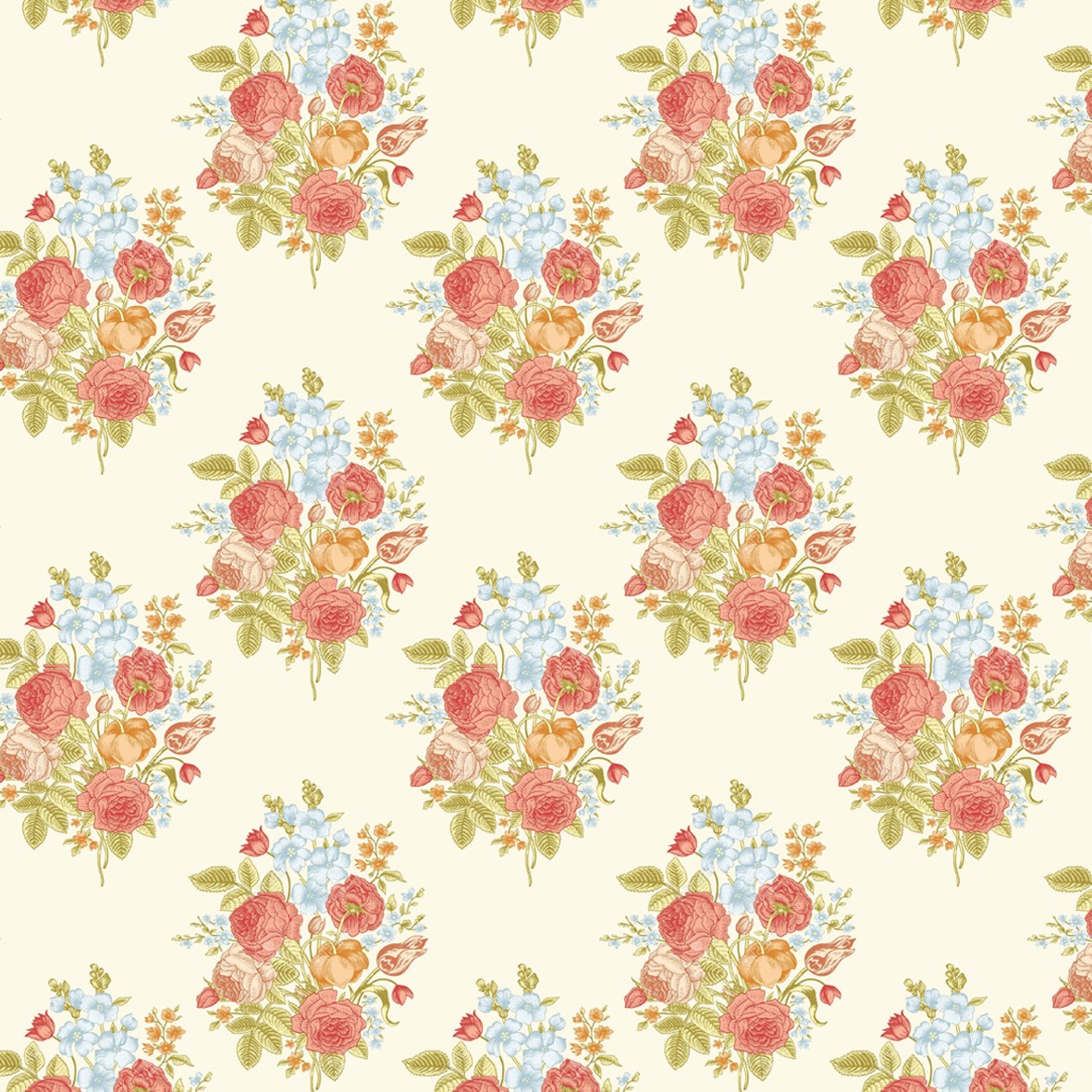 121. Victorian Bouquet Wallpaper