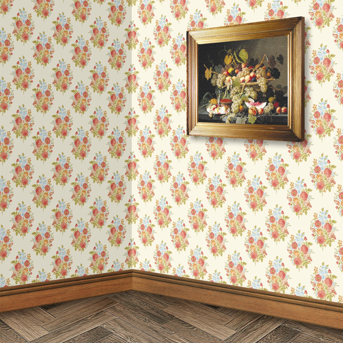 121. Victorian Bouquet Wallpaper