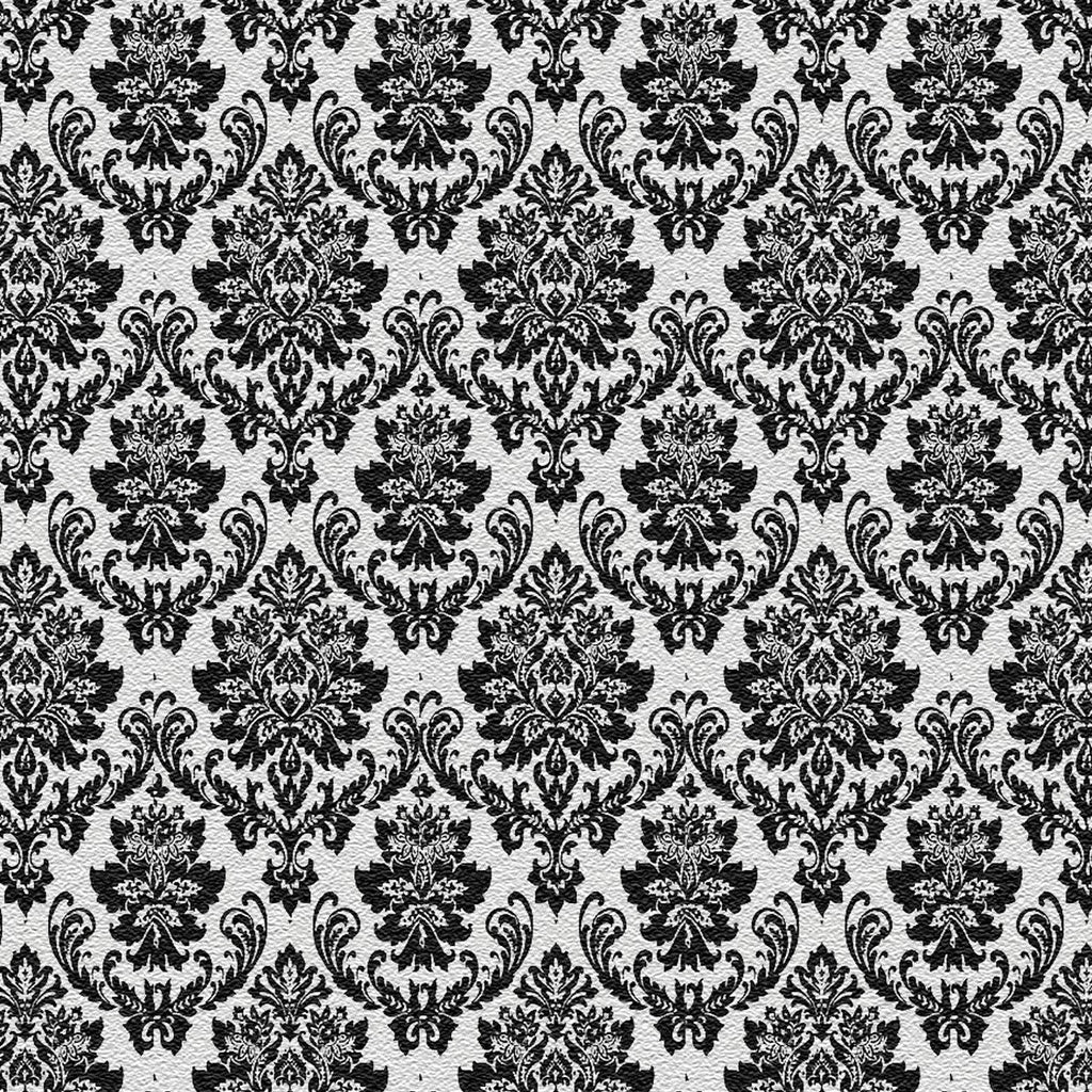 123. Victorian Flock Black Wallpaper