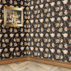 128. Victorian Floral Pink Brown Wallpaper