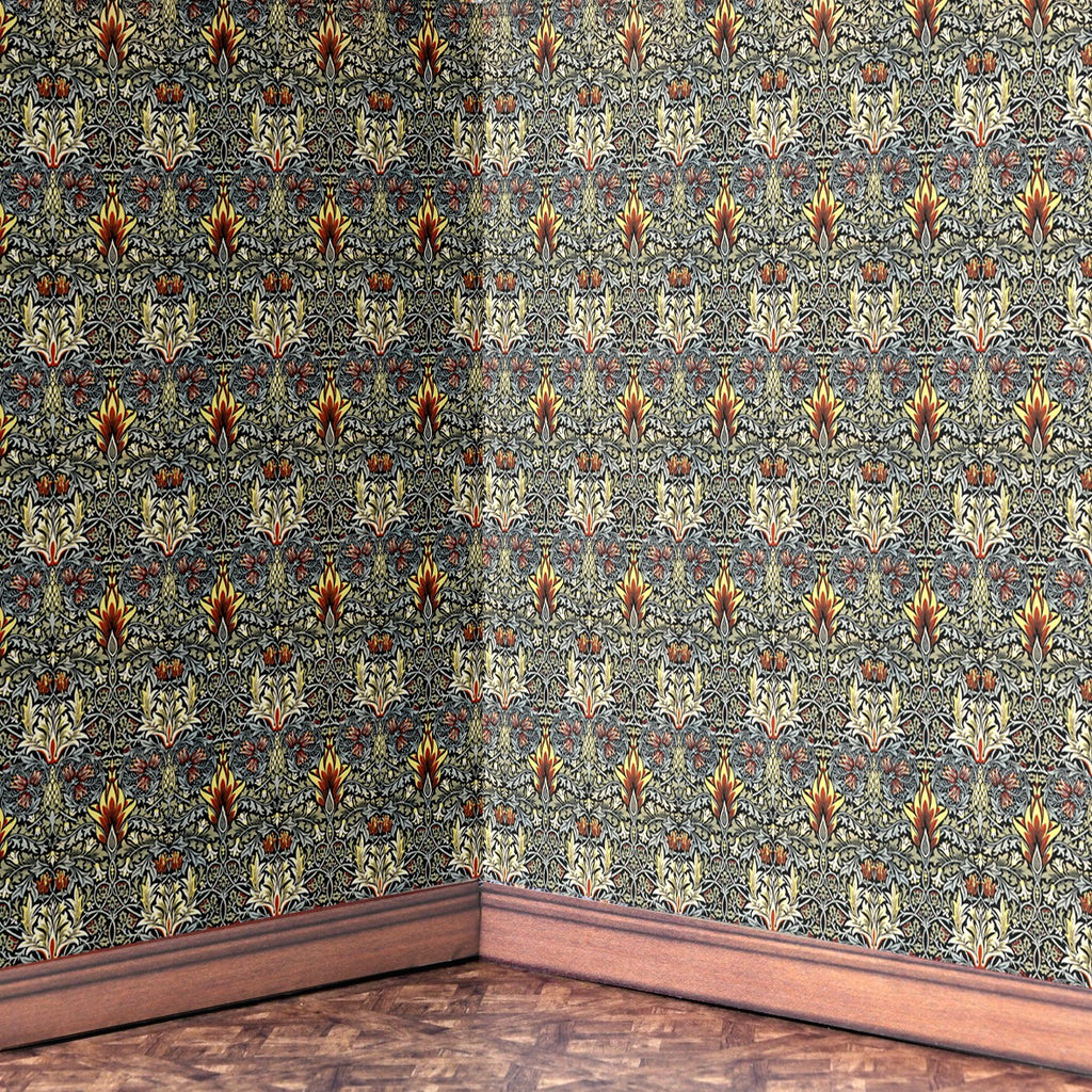 129. Morris Flame Wallpaper