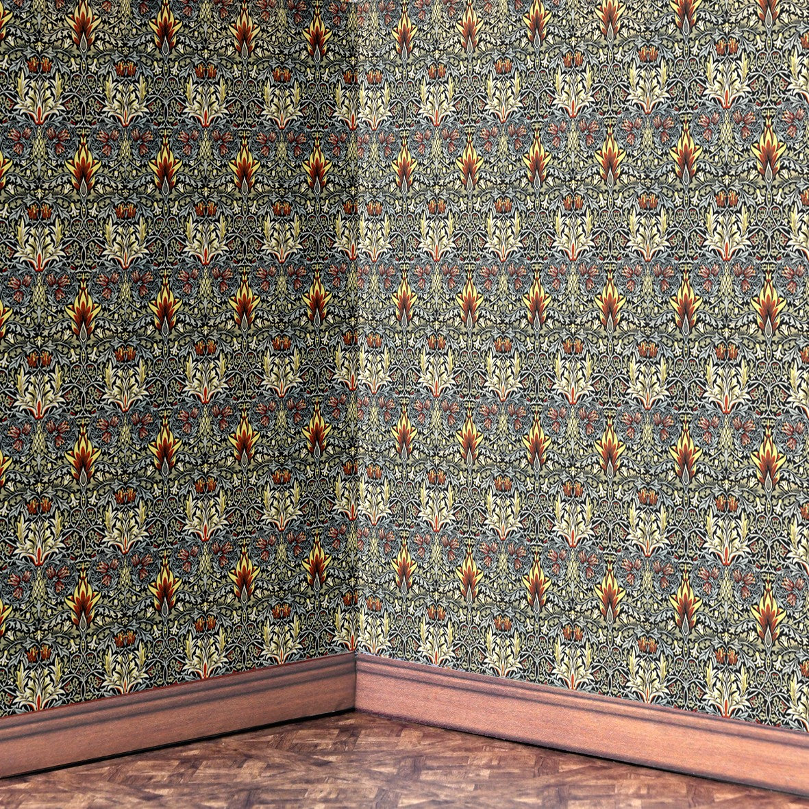 129. Morris Flame Wallpaper