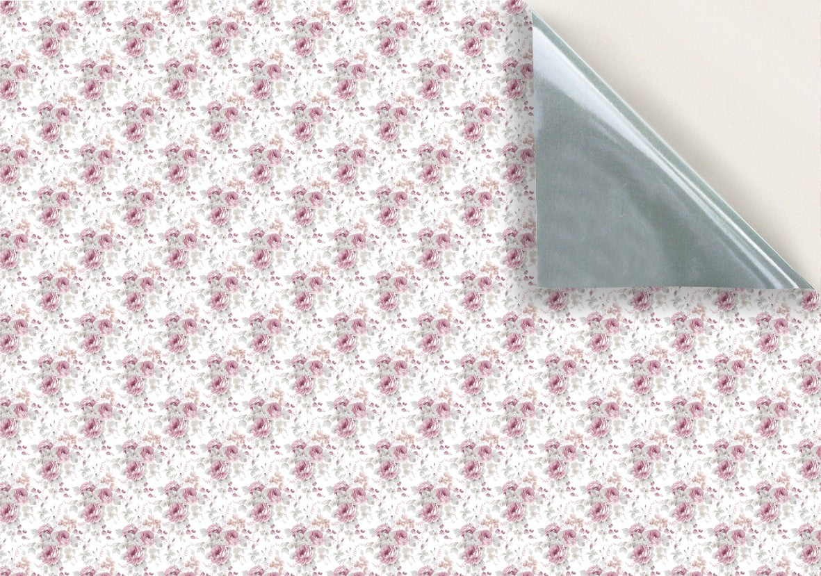 132. Edwardian Floral Dusky Pink Wallpaper