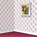 132. Edwardian Floral Dusky Pink Wallpaper