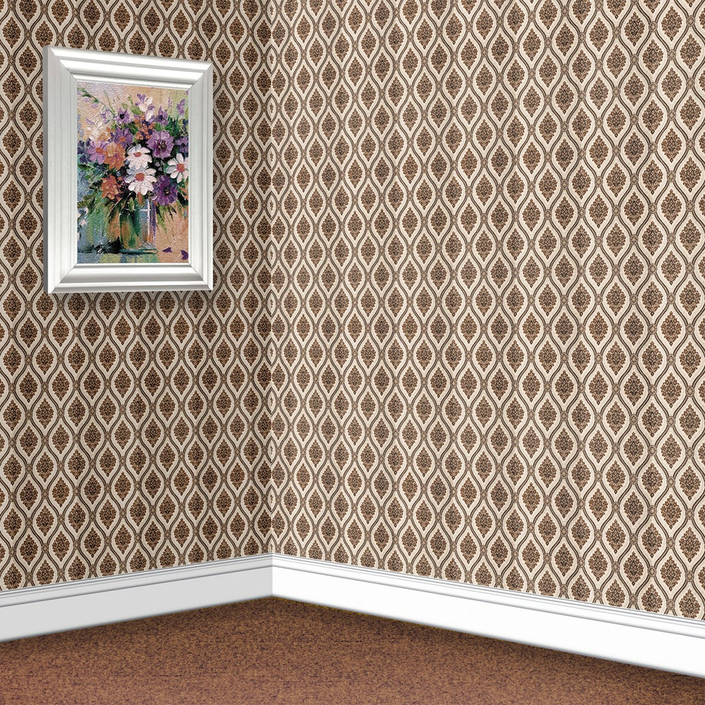 134. Vintage Floral Brown Wallpaper
