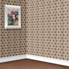 134. Vintage Floral Brown Wallpaper